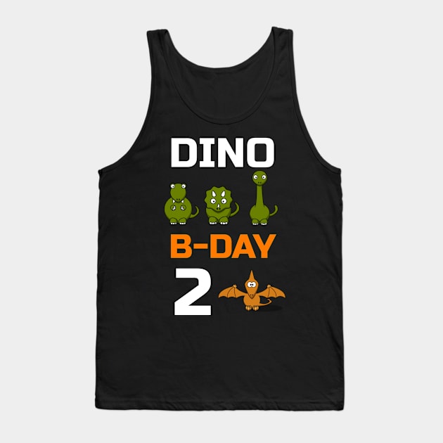 Dino Birthday 2 Tank Top by jmgoutdoors